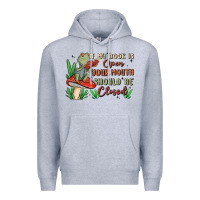 Heather Grey if my book is open your mouth should be closed malia Premium Hoodie - MaliasSmallBusiness