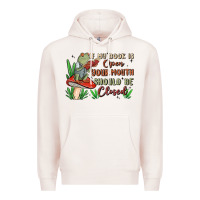 Pale Pink if my book is open your mouth should be closed malia Premium Hoodie - MaliasSmallBusiness