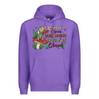 Purple if my book is open your mouth should be closed malia Premium Hoodie - MaliasSmallBusiness