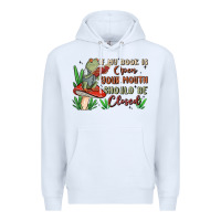 White if my book is open your mouth should be closed malia Premium Hoodie - MaliasSmallBusiness