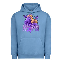 Pigment Pebble Blue Hope all Cancers nails Urban Hoodie - NancyCooperArtShop