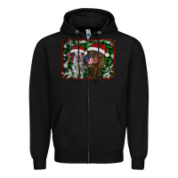Black christmas heifers Zipper Hoodie - RanaPortraitStore