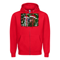 Red christmas heifers Zipper Hoodie - RanaPortraitStore