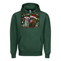 Sports Green christmas heifers Zipper Hoodie - RanaPortraitStore