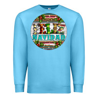 Ocean Blue Christmas feliz navidad Premium Sweatshirt - Artiststas
