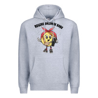 Heather Grey boujee ballpark babe Premium Hoodie - MaliasSmallBusiness