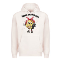 Pale Pink boujee ballpark babe Premium Hoodie - MaliasSmallBusiness