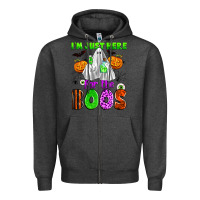 Charcoal Heather i'm just here for the boos Zipper Hoodie - Zillion Design Studio