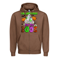 Chestnut i'm just here for the boos Zipper Hoodie - Zillion Design Studio