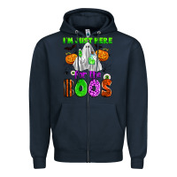 Navy i'm just here for the boos Zipper Hoodie - Zillion Design Studio