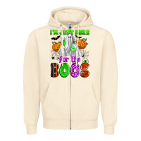 Sandshell i'm just here for the boos Zipper Hoodie - Zillion Design Studio