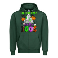 Sports Green i'm just here for the boos Zipper Hoodie - Zillion Design Studio
