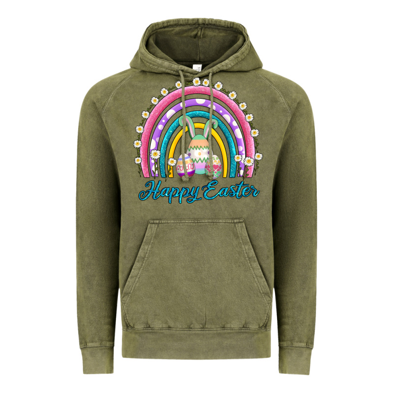 Easter Egg Bunny Rainbow Vintage Hoodie by AdoDesignShop | Teevron