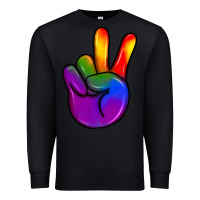 Black pride peace hand Premium Sweatshirt - JahusDesignShop