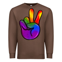 Chestnut pride peace hand Premium Sweatshirt - JahusDesignShop