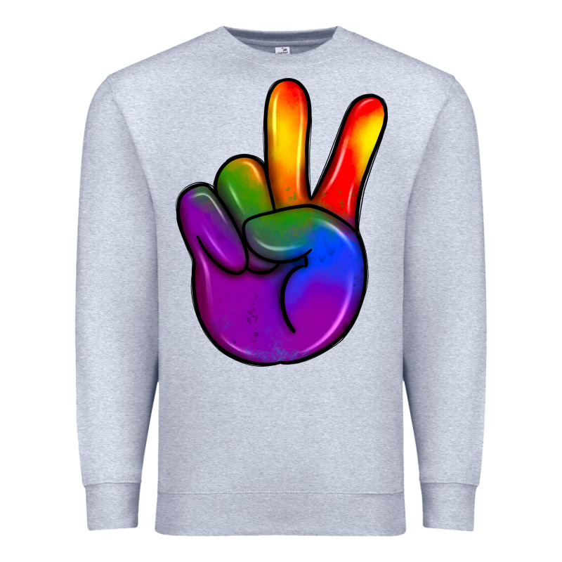 Pride Peace Hand Premium Sweatshirt by JahusDesignShop | Teevron