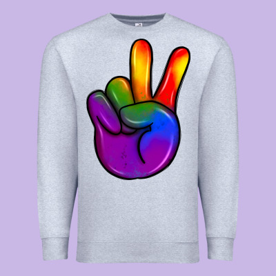 Pride Peace Hand Premium Sweatshirt Designed By Jahusdesignshop