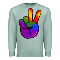 Seafoam pride peace hand Premium Sweatshirt - JahusDesignShop