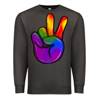 Smoke pride peace hand Premium Sweatshirt - JahusDesignShop