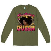 Army Green birthday queen Long Sleeve Tee - Zillion Design Studio