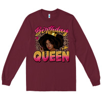 Burgundy birthday queen Long Sleeve Tee - Zillion Design Studio