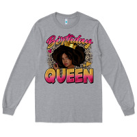 Heather Grey birthday queen Long Sleeve Tee - Zillion Design Studio