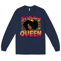 Navy birthday queen Long Sleeve Tee - Zillion Design Studio