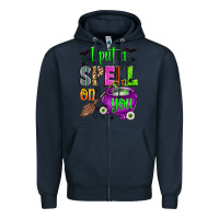 Navy i put a spell on you Zipper Hoodie - Zillion Design Studio