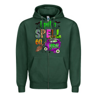 Sports Green i put a spell on you Zipper Hoodie - Zillion Design Studio