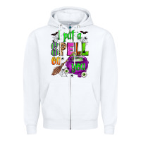 White i put a spell on you Zipper Hoodie - Zillion Design Studio