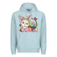 Blue Mist easter bunny Premium Hoodie - MaliasSmallBusiness