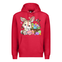 Cardinal easter bunny Premium Hoodie - MaliasSmallBusiness
