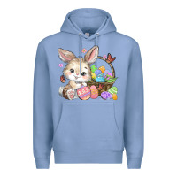 Colony Blue easter bunny Premium Hoodie - MaliasSmallBusiness