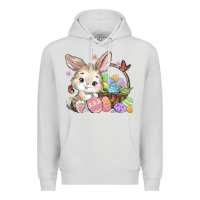Dove Grey easter bunny Premium Hoodie - MaliasSmallBusiness
