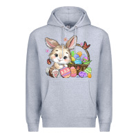 Heather Grey easter bunny Premium Hoodie - MaliasSmallBusiness