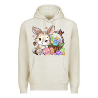Oatmeal Heather easter bunny Premium Hoodie - MaliasSmallBusiness