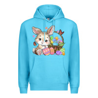 Ocean Blue easter bunny Premium Hoodie - MaliasSmallBusiness