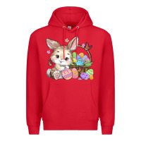 Red easter bunny Premium Hoodie - MaliasSmallBusiness