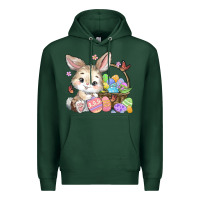 Sports Green easter bunny Premium Hoodie - MaliasSmallBusiness