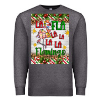Charcoal Heather christmas fla la la la la la flamingo air freshener Premium Sweatshirt - Artiststas