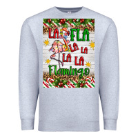 Heather Grey christmas fla la la la la la flamingo air freshener Premium Sweatshirt - Artiststas
