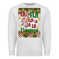 Oatmeal Heather christmas fla la la la la la flamingo air freshener Premium Sweatshirt - Artiststas