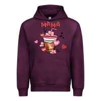 Mauve Wine mama coffee cups Urban Hoodie - MaliasSmallBusiness
