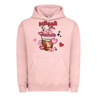 Pigment Salmon mama coffee cups Urban Hoodie - MaliasSmallBusiness