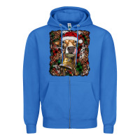 True Royal christmas heifer with leoard and cowhide Zipper Hoodie - RanaPortraitStore