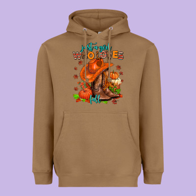 Jusr A Girl Who Loves Fall  Cowgirl Heavyweight Hoodie Designed By Adodesignshop