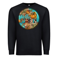 Black hello pumpkin earrings Premium Sweatshirt - BundleAndBundleShop