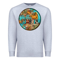 Heather Grey hello pumpkin earrings Premium Sweatshirt - BundleAndBundleShop