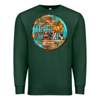 Sports Green hello pumpkin earrings Premium Sweatshirt - BundleAndBundleShop