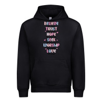Black believe like mary trust like joseph valentine s da Urban Hoodie - MaliasSmallBusiness